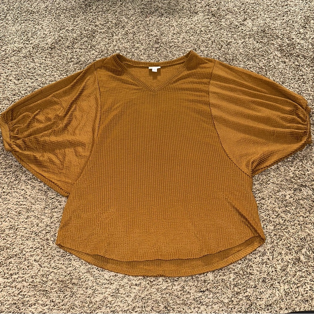 LuLaRoe Golden Brown Blouse